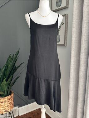 XLE fairy grunge whimsigoth Black Slip Dress Label Detail - Classic Black
